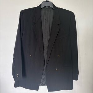 Versace Black Sport Coat with Traditional Lapels